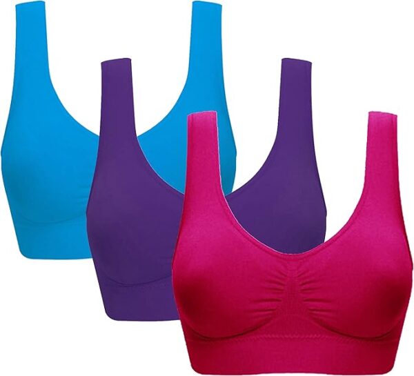 Vermilion Bird Women's Seamless Sports Bra 3-Pack