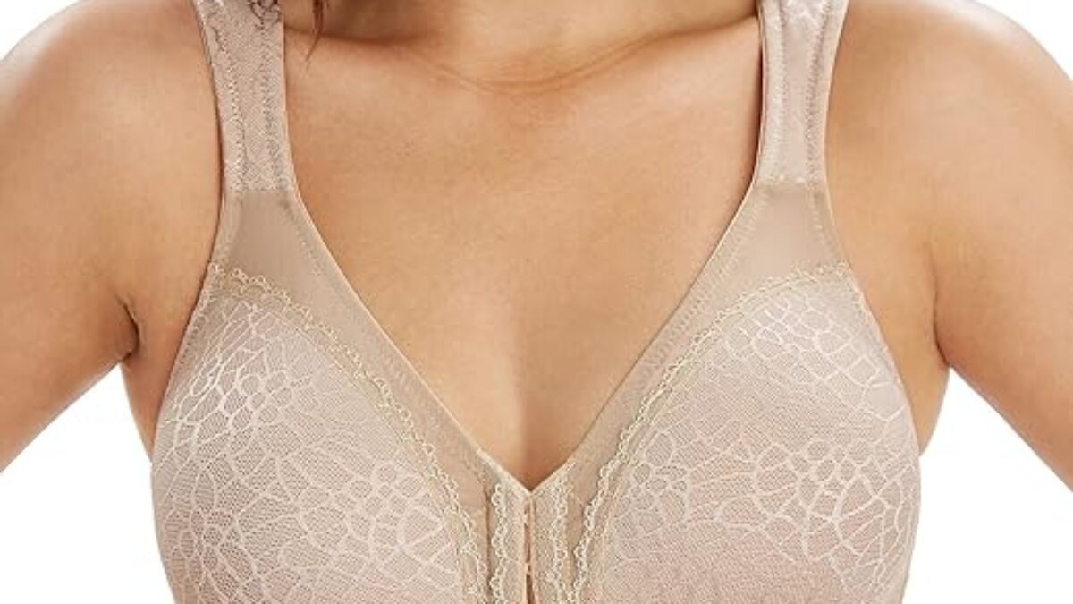 Lemorosy Plus Size Wireless Front Closure Minimizer Bra - Breezies